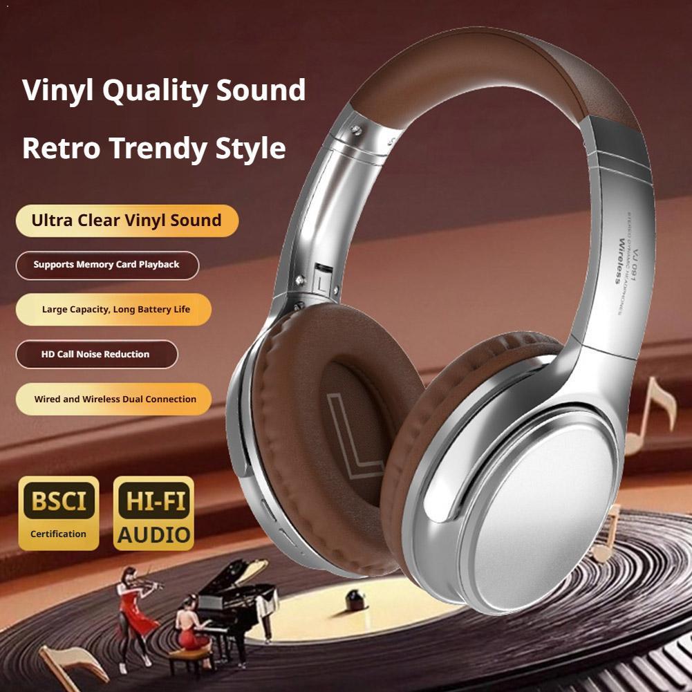 Retro Handset Phone - Headphone Bluetooth Nirkabel Vintage Y2K Over-Ear