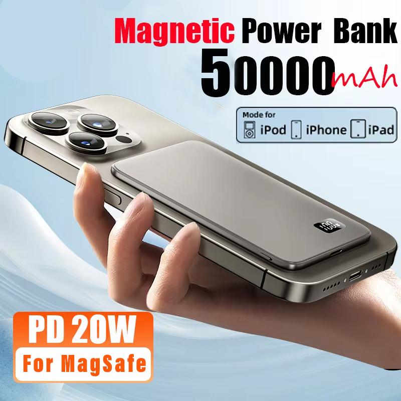 Power Bank Slim - Power Bank Ultra Tipis 50000mAh Pengisian