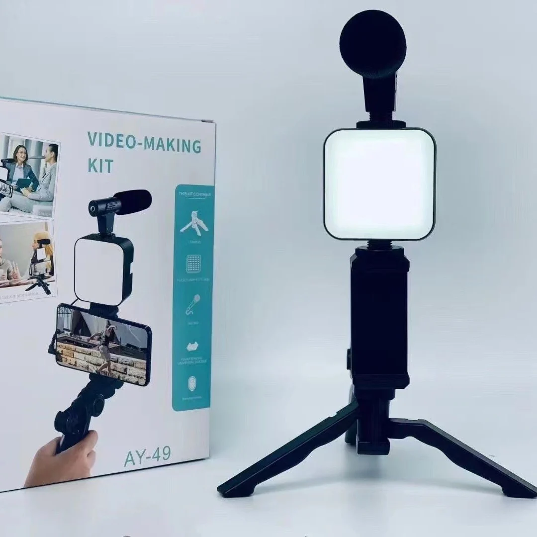 Youtube Phone Accessories - Kit Vlogging Ponsel Pintar dengan Tripod