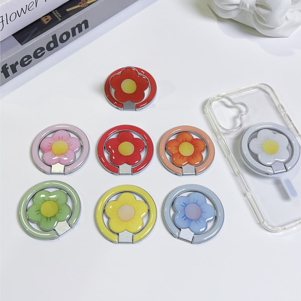 Phone Accessories For Car - Penyangga Ponsel Lipat Magnetik Berbentuk Bunga,