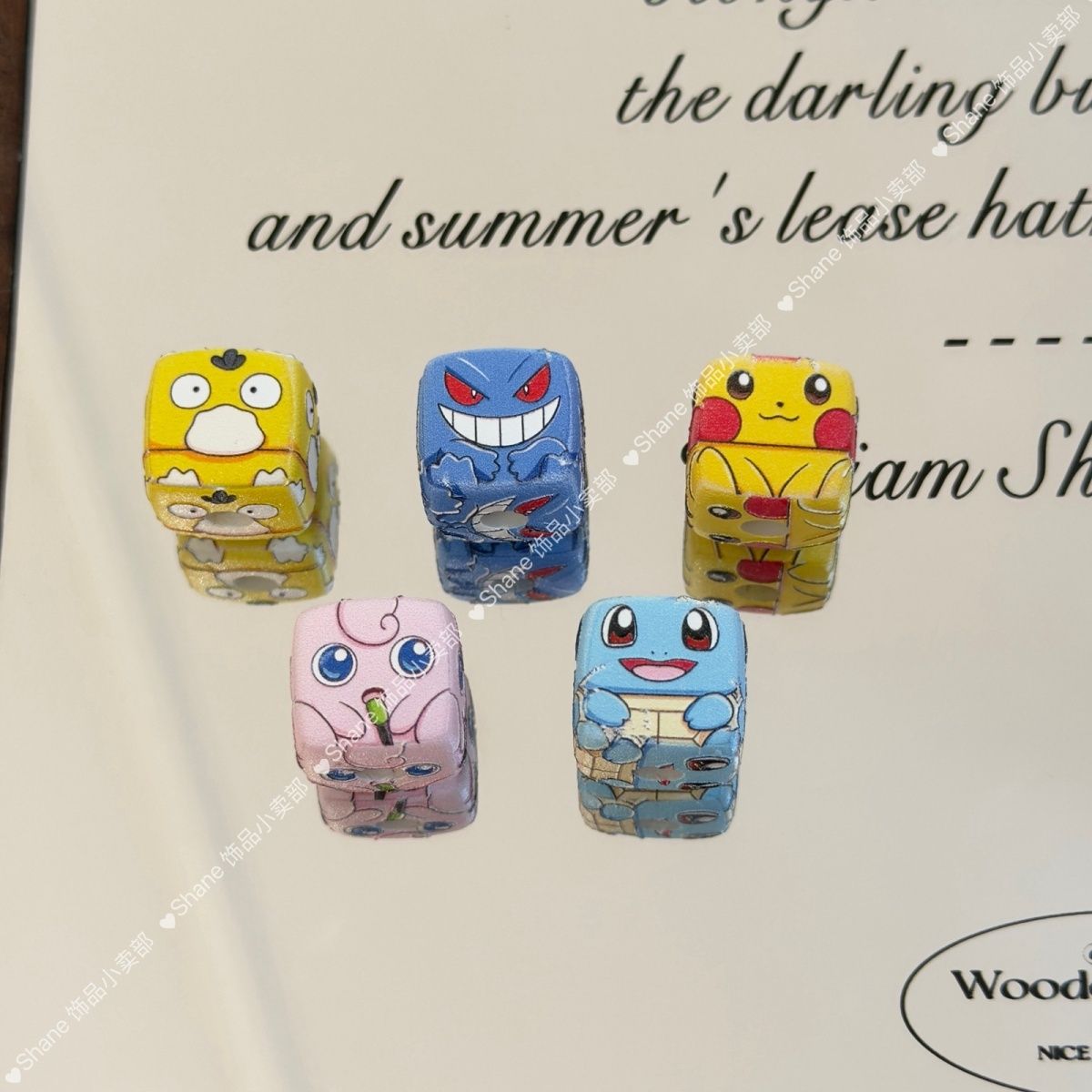 Phone Accessories Chain - 10pcs untuk Pikachu manik-manik berlubang 14MM