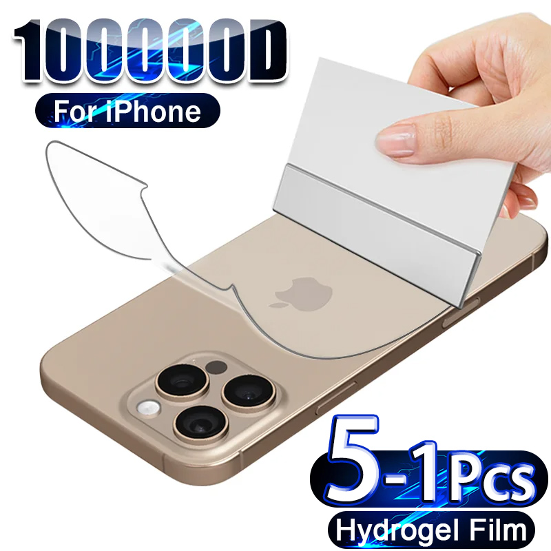 Phone Accessories Unique - 5-1 Buah Film Hidrogel untuk iPhone