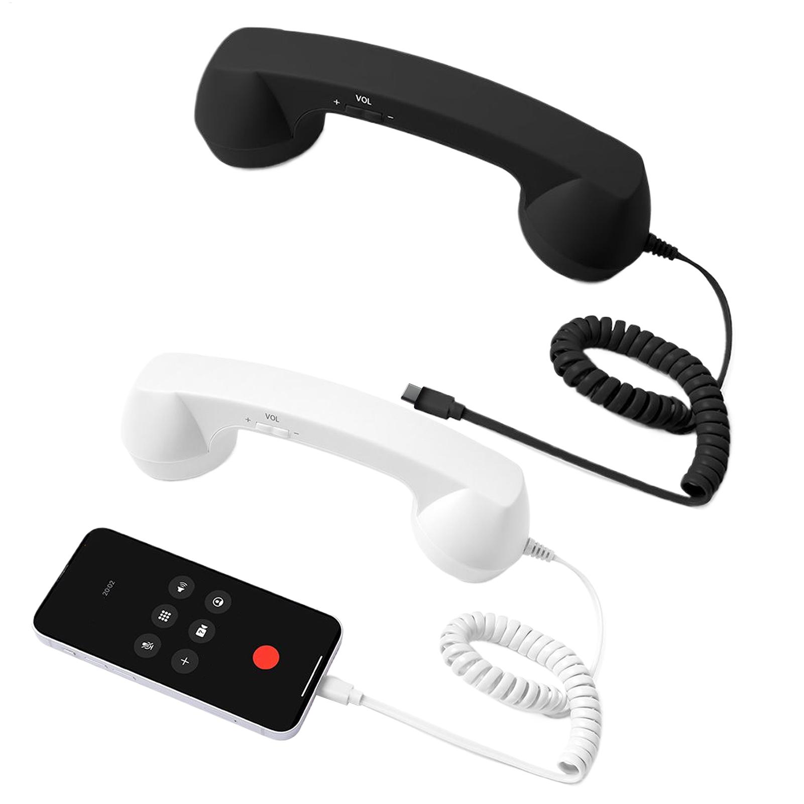 Retro Handset Phone - Telepon Retro Tipe-C Retro Klasik Nyaman
