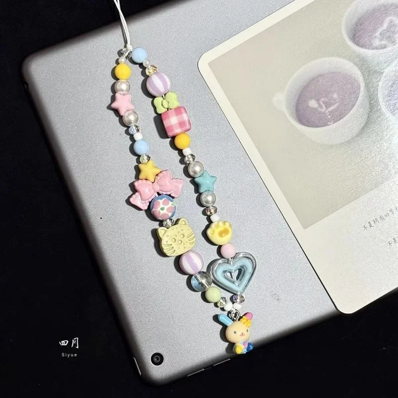 Phone Accessories Chain - Gantungan Kunci Ponsel Manik-Manik Warna-Warni Usahana,