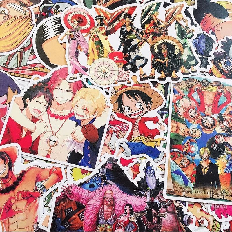Phone Accessories Unique - 120 Buah Stiker One Piece Lucu