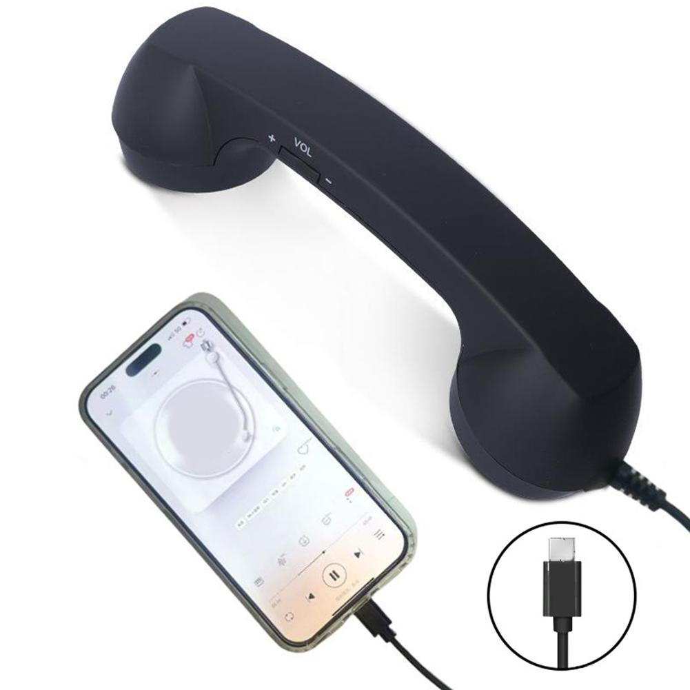 Retro Handset Phone - Handset untuk Ponsel Retro Tipe-C Perlengkapan