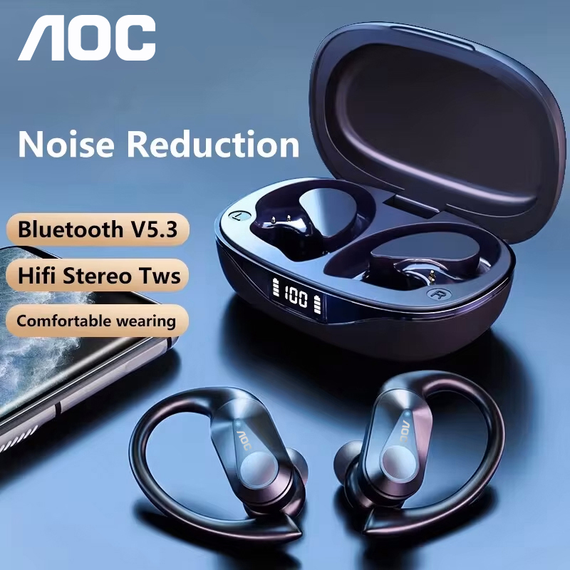 Pilihan AOC Headset Olahraga N - Wireless Earbuds Case ulasan dan harga