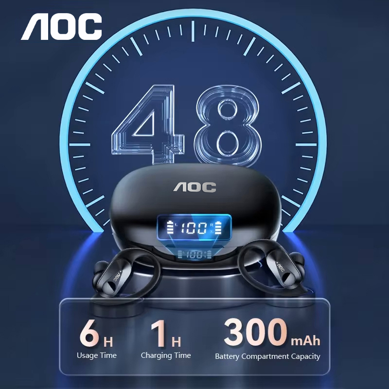 Pilihan AOC Headset Olahraga N - Wireless Earbuds Case ulasan dan harga