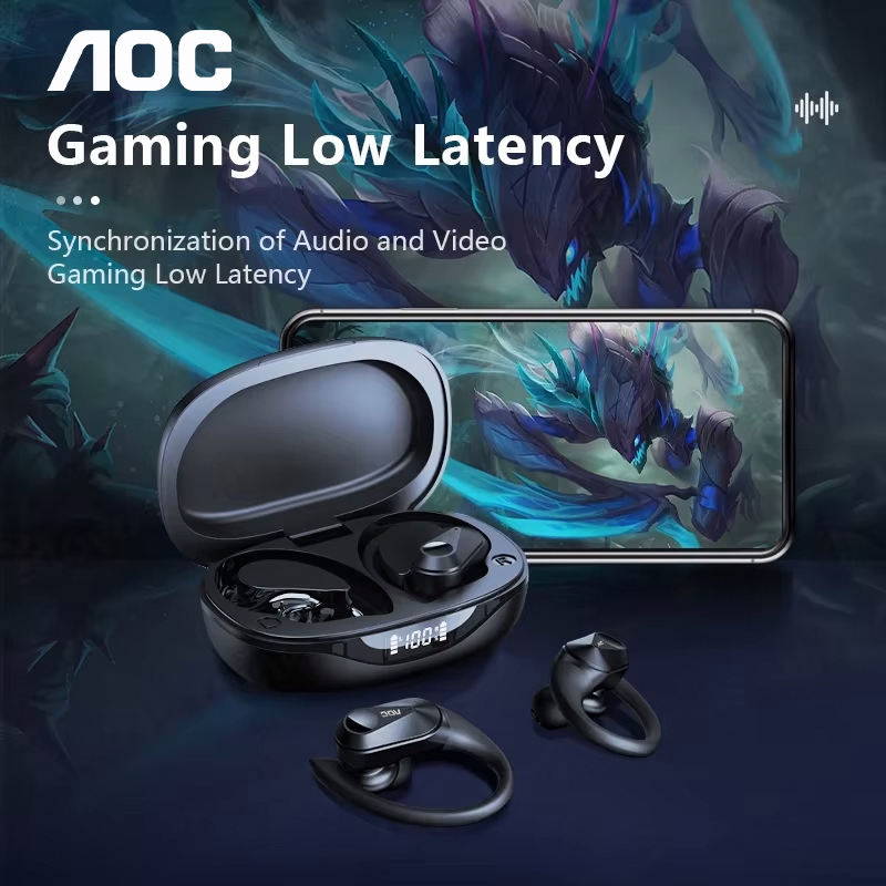 Pilihan AOC Headset Olahraga N - Wireless Earbuds Case ulasan dan harga