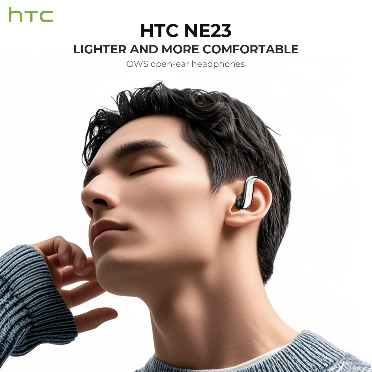 Headphone Bluetooth Open-ear H - Wireless Earbuds Case ulasan dan harga
