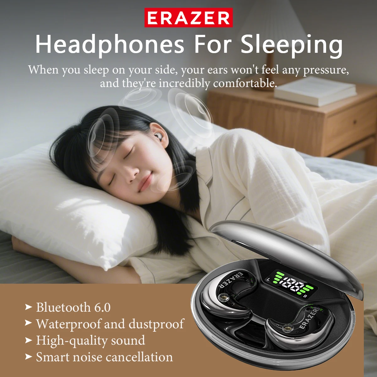 EARZER XF58 Headphone Bluetoot - Wireless Earbuds Case ulasan dan harga