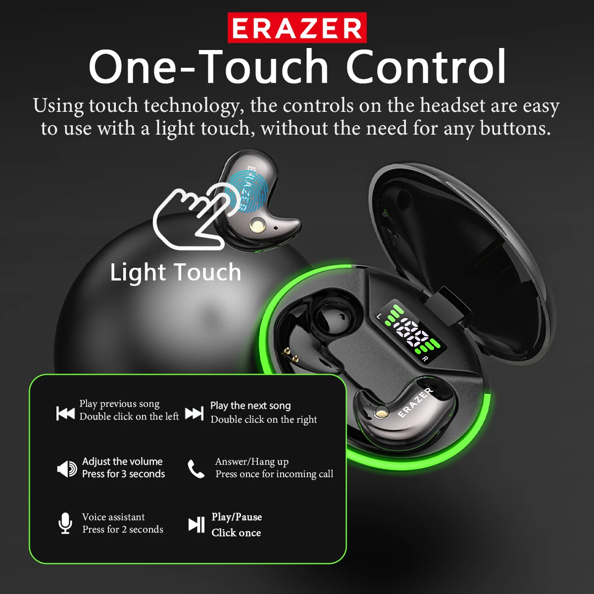 EARZER XF58 Headphone Bluetoot - Wireless Earbuds Case ulasan dan harga