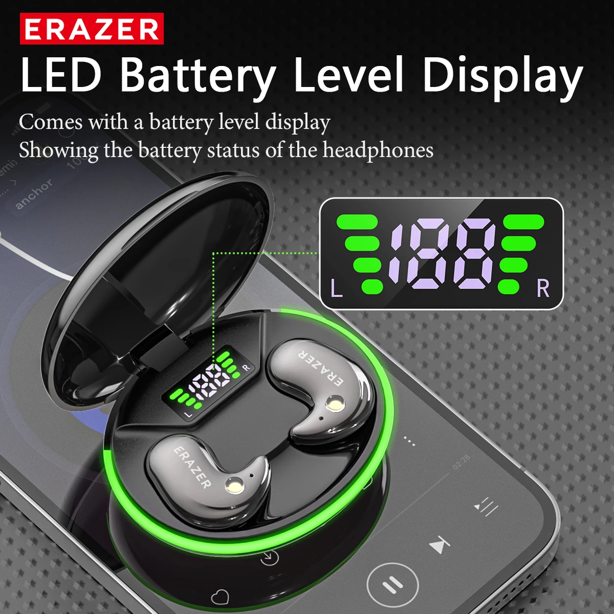 EARZER XF58 Headphone Bluetoot - Wireless Earbuds Case ulasan dan harga