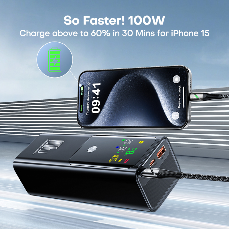 QOOVI PD Power Bank 100W, peng - Power Bank Slim ulasan dan harga