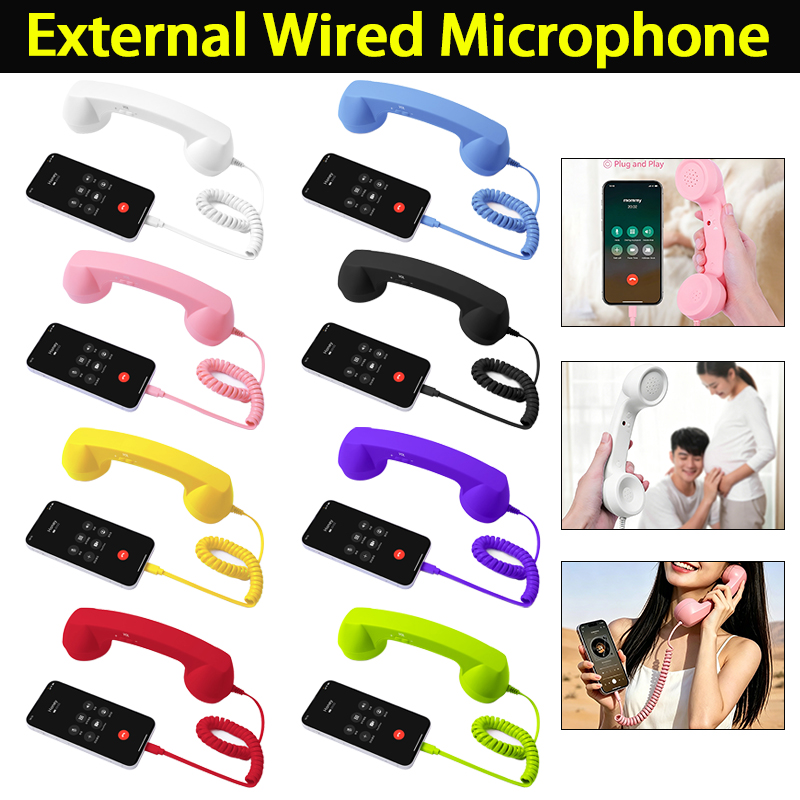 Headset Berkabel Plug and Play - Retro Handset Phone ulasan dan harga