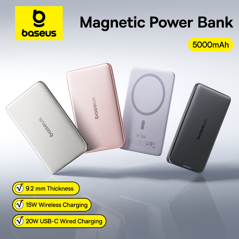 Baseus 5000mAh Magnetic Power  - Power Bank Slim ulasan dan harga