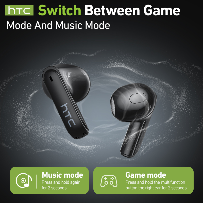 Earbud Gaming Nirkabel hTC Lay - Wireless Earbuds Case ulasan dan harga