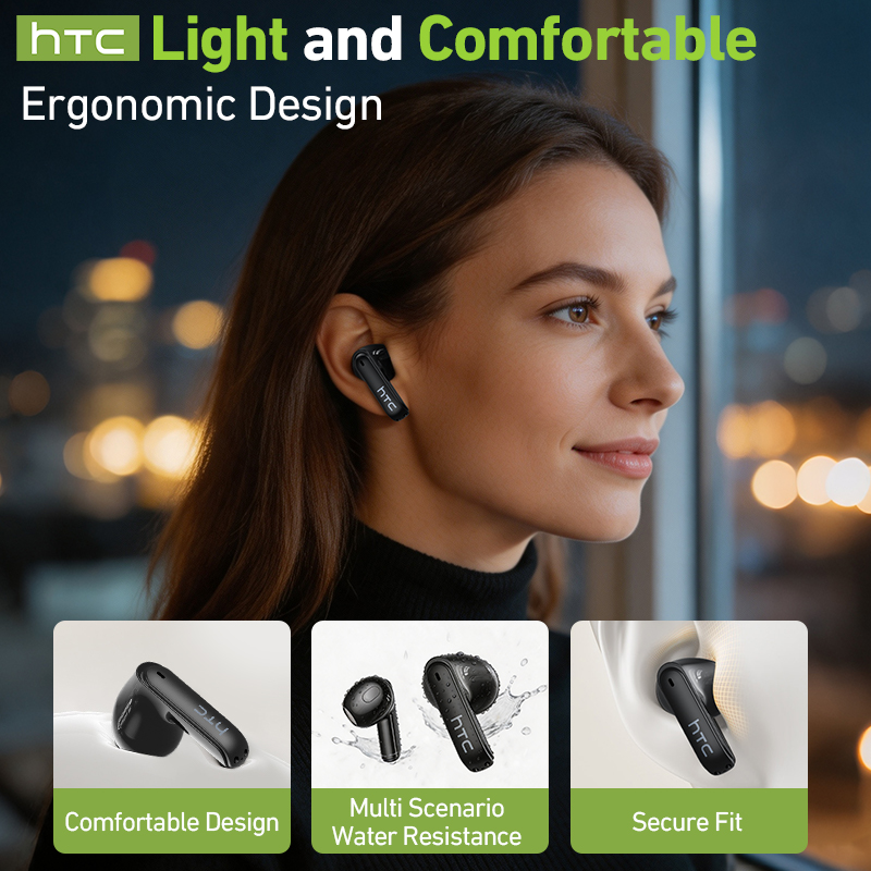 Earbud Gaming Nirkabel hTC Lay - Wireless Earbuds Case ulasan dan harga