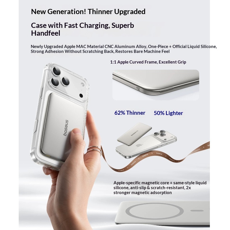 Baseus Magnetic Wireless Power - Power Bank Slim ulasan dan harga