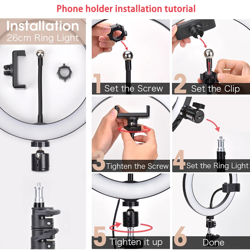 Lampu Cincin LED 16Cm 26Cm 33C - Youtube Phone Accessories ulasan dan harga