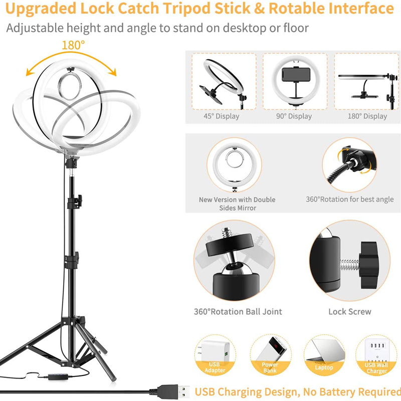 Lampu Cincin LED 16Cm 26Cm 33C - Youtube Phone Accessories ulasan dan harga